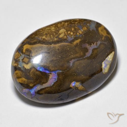 Oval Boulder Opal de 23,4 quilates, 24,1 x 16,7 mm da Austrália, Photo A