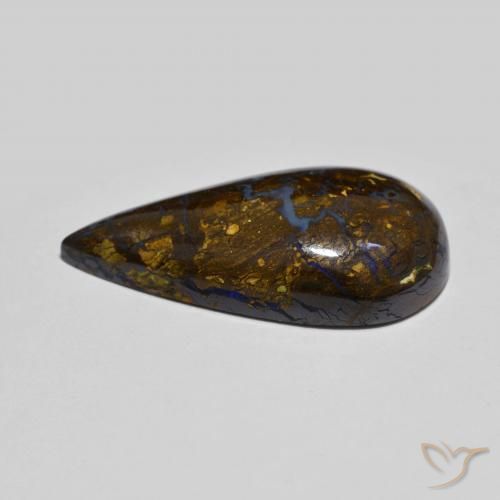 Opala de Pedra Multicolorido Natural 18.19ct, Formato de pêra, Opaco