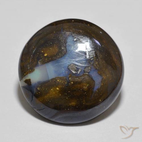11.65ct Natural Multicolorido Opala de Pedra, Redondo, Opaco