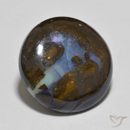 Opala de Pedra Multicolorido Natural 11.65ct, Redondo, Opaco