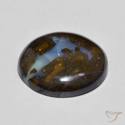 Opala de Pedra Multicolorido Natural 11.65ct, Redondo, Opaco