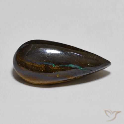 6.90ct Natural Multicolorido Opala de Pedra, Formato de pêra, Opaco
