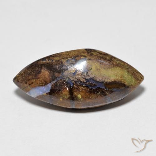 Opala de Pedra Multicolorido Natural 6.38ct, Marquesa, Opaco