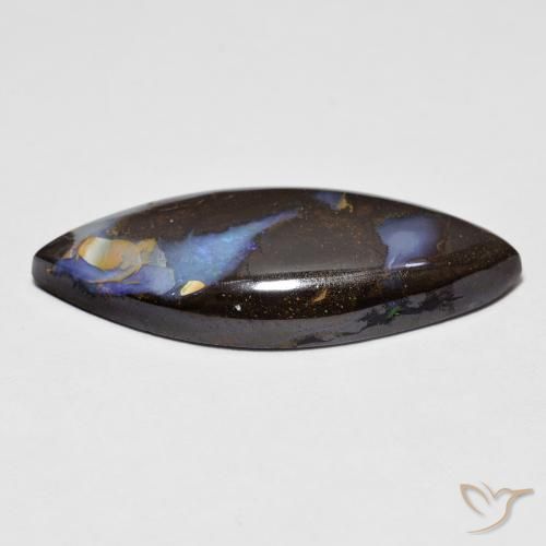 Opala de Pedra Multicolorido Natural 9.65ct, Marquesa, Opaco