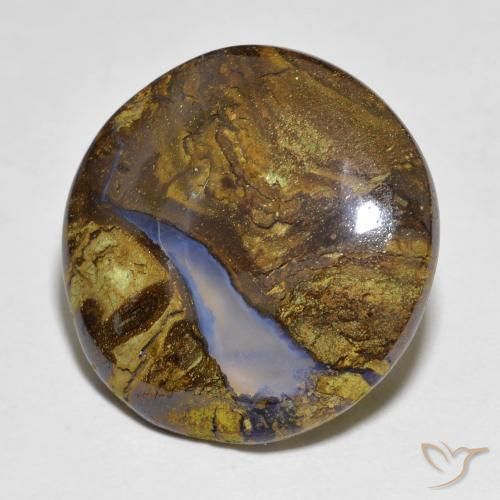 11.73ct Natural Multicolorido Opala de Pedra, Redondo, Translúcido