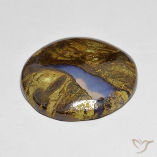 Opala de Pedra Multicolorido Natural 11.73ct, Redondo, Translúcido