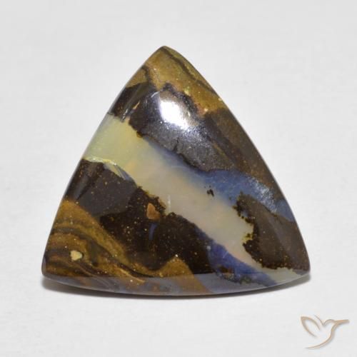 5.28ct Natural Multicolorido Opala de Pedra, Trilhão, Translúcido