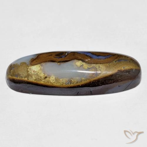 Opala de Pedra Multicolorido Natural 12.07ct, oval, Opaco