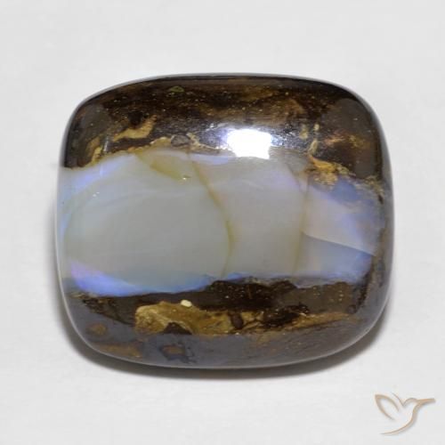 14.40ct Natural Multicolorido Opala de Pedra, Almofada, Translúcido