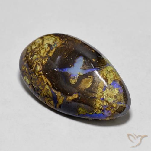 11.03ct Natural Multicolorido Opala de Pedra, Formato de pêra, Opaco
