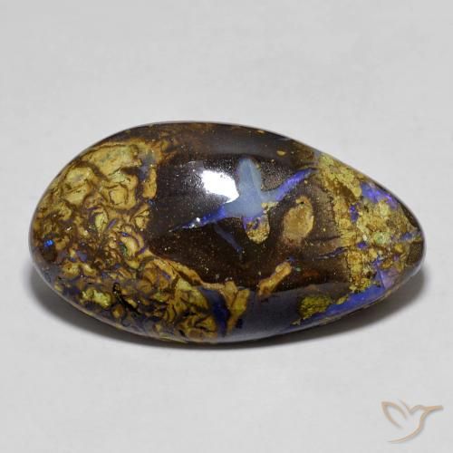Opala de Pedra Multicolorido Natural 11.03ct, Formato de pêra, Opaco