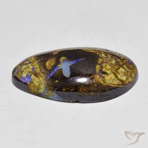 Opala de Pedra Multicolorido Natural 11.03ct, Formato de pêra, Opaco