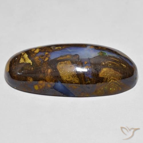 Opala de Pedra Multicolorido Natural 25.30ct, oval, Opaco
