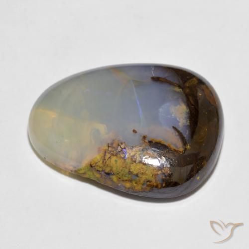 Opala de Pedra Multicolorido Natural 12.97ct, Chique, Translúcido