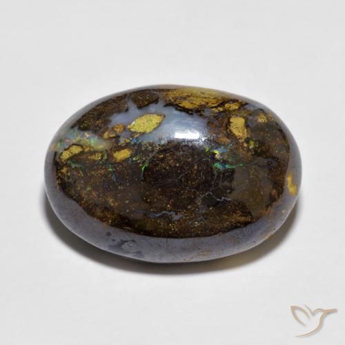 11.57ct Natural Multicolorido Opala de Pedra, oval, Opaco