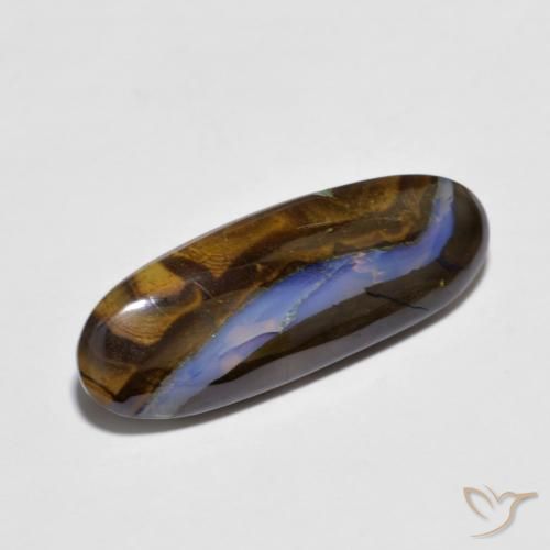 Opala de Pedra Multicolorido Natural 6.36ct, oval, Transparente