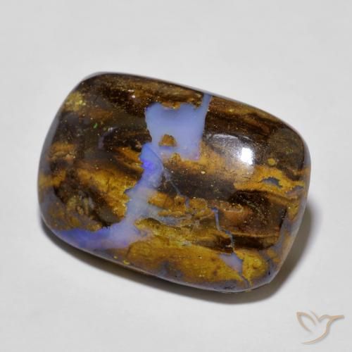 Opala de Pedra Multicolorido Natural 14.98ct, Almofada, Opaco