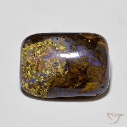 8.58ct Natural Multicolorido Opala de Pedra, Almofada, Opaco