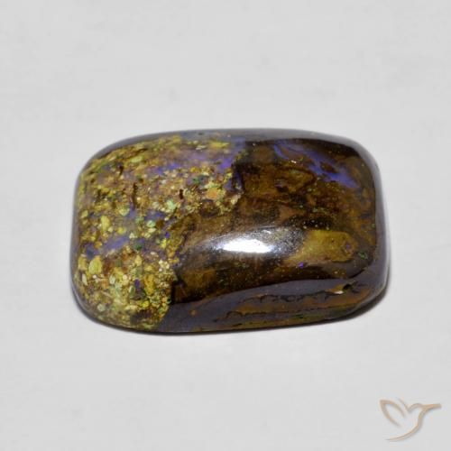Opala de Pedra Multicolorido Natural 8.58ct, Almofada, Opaco
