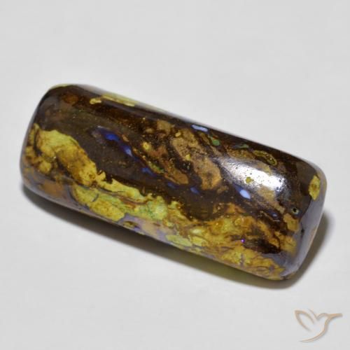 16.30ct Natural Multicolorido Opala de Pedra, Almofada, Opaco