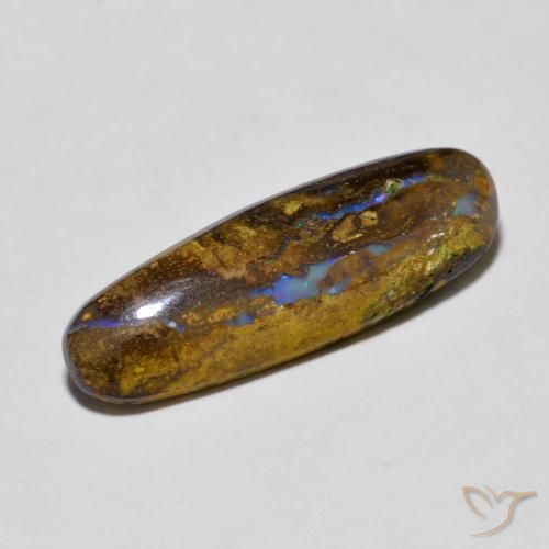 Opala de Pedra Multicolorido Natural 6.20ct, oval, Opaco