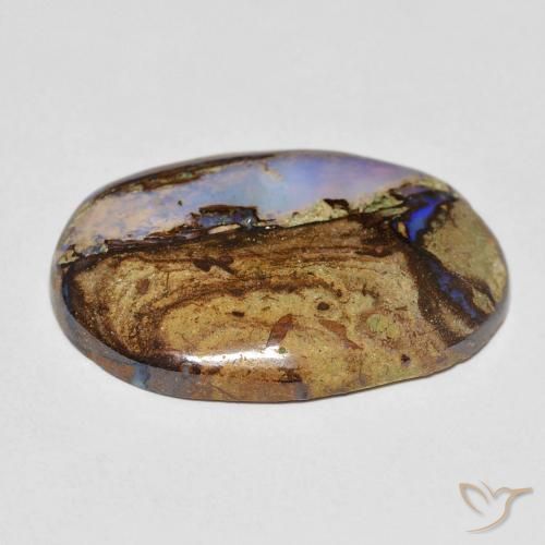 Opala de Pedra Multicolorido Natural 10.30ct, oval, Opaco