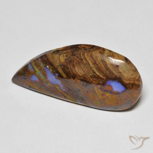 Opala de Pedra Multicolorido Natural 9.66ct, Chique, Opaco