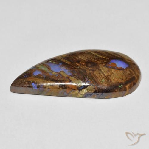 Opala de Pedra Multicolorido Natural 9.66ct, Chique, Opaco