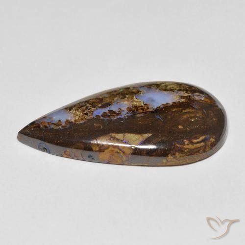 Opala de Pedra Multicolorido Natural 11.36ct, Formato de pêra, Opaco