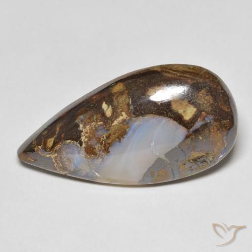Opala de Pedra Multicolorido Natural 13.28ct, Formato de pêra, Opaco