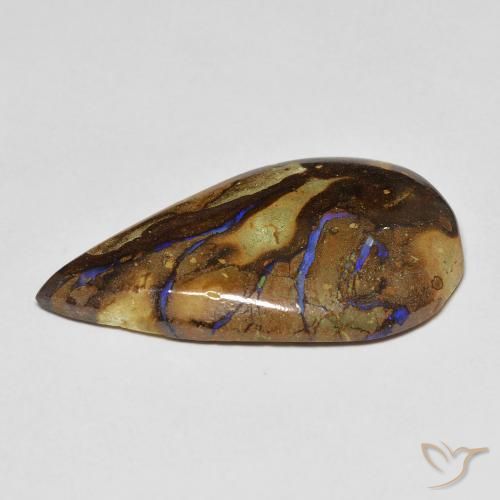 Opala de Pedra Multicolorido Natural 11.51ct, Formato de pêra, Opaco