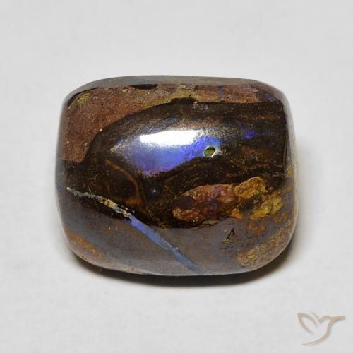 9.41ct Natural Multicolorido Opala de Pedra, Almofada, Opaco