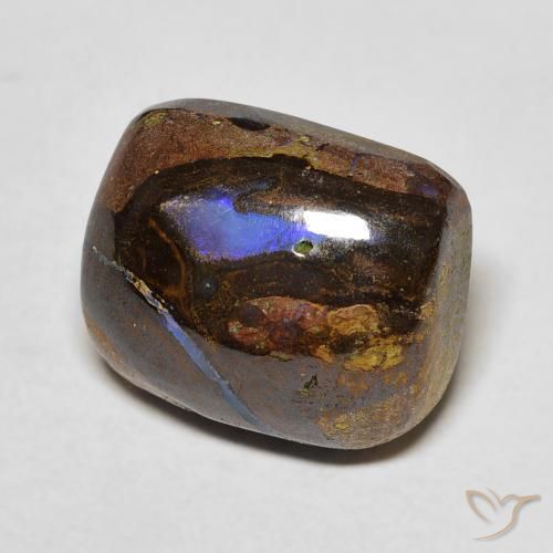 Opala de Pedra Multicolorido Natural 9.41ct, Almofada, Opaco