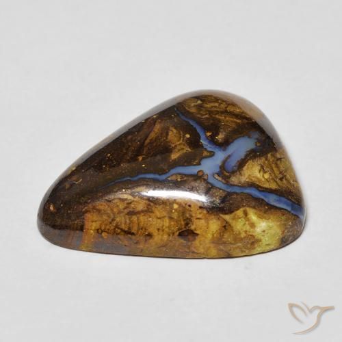 Opala boulder multicolorido natural 17,24ct, trillion, opaco