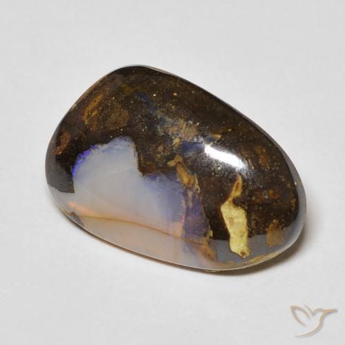 Opala de Pedra Multicolorido Natural 6.10ct, Chique, Transparente