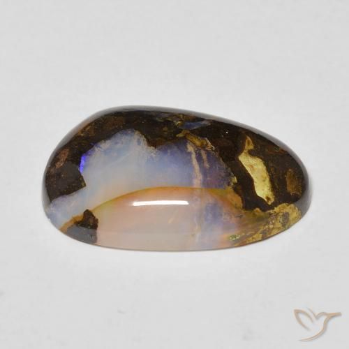 Opala de Pedra Multicolorido Natural 6.10ct, Chique, Transparente