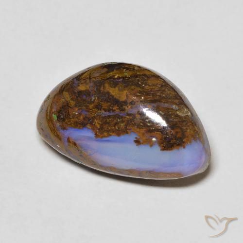 Opala de Pedra Multicolorido Natural 4.92ct, Chique, Opaco