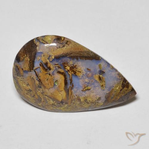 Opala de Pedra Multicolorido Natural 9.98ct, Formato de pêra, Opaco