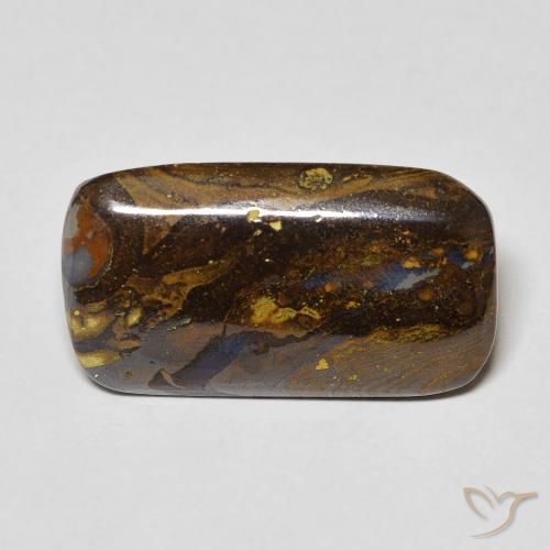 6.97ct Natural Multicolorido Opala de Pedra, Almofada, Opaco