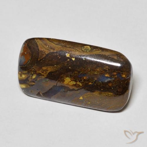 Opala de Pedra Multicolorido Natural 6.97ct, Almofada, Opaco