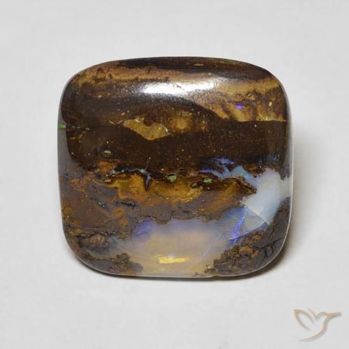 7.13ct Natural Multicolorido Opala de Pedra, Almofada, Transparente