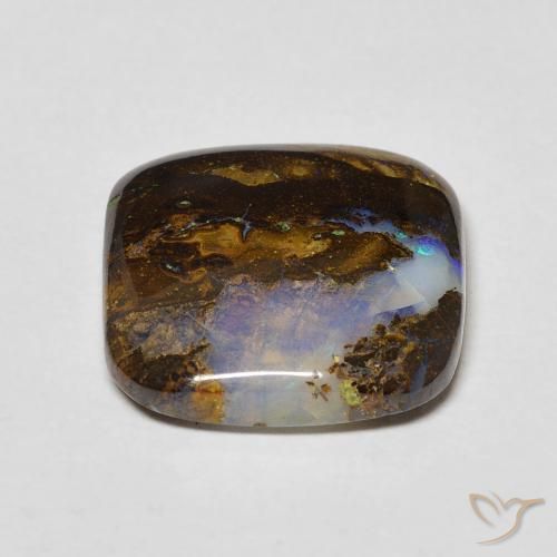 Opala de Pedra Multicolorido Natural 7.13ct, Almofada, Transparente