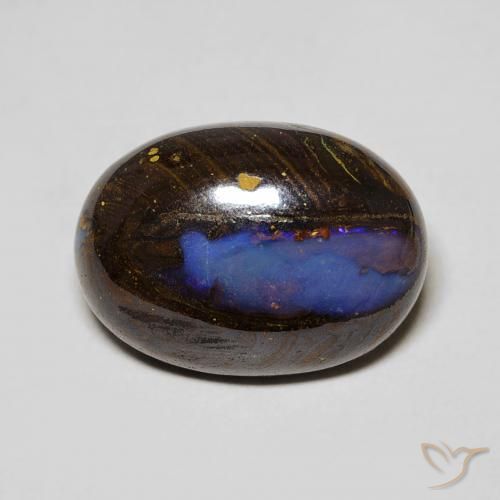7.32ct Natural Multicolorido Opala de Pedra, oval, Opaco