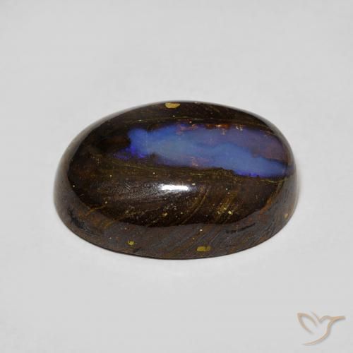 Opala de Pedra Multicolorido Natural 7.32ct, oval, Opaco