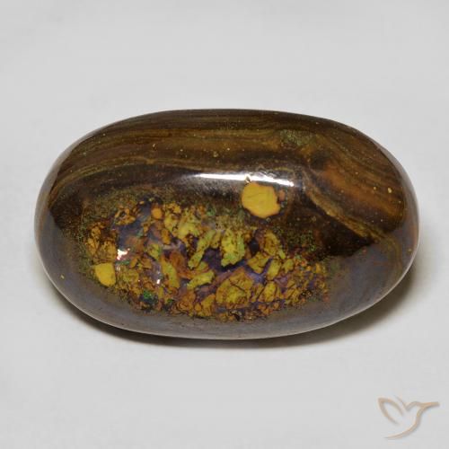21.69ct Natural Multicolorido Opala de Pedra, oval, Opaco