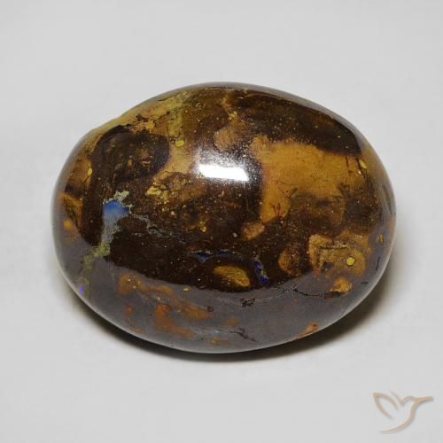 15.66ct Natural Multicolorido Opala de Pedra, oval, Opaco