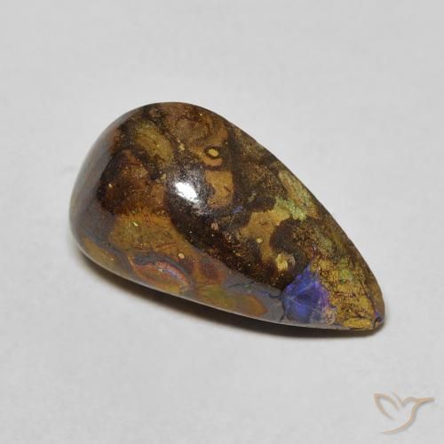 Opala de Pedra Multicolorido Natural 6.16ct, Chique, Opaco