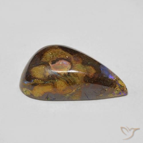 Opala de Pedra Multicolorido Natural 6.16ct, Chique, Opaco