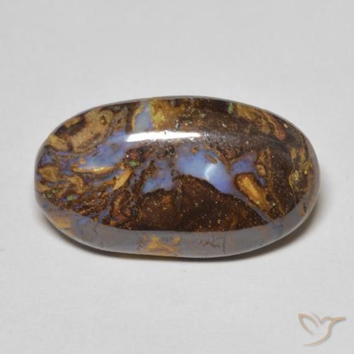 7.48ct Natural Multicolorido Opala de Pedra, oval, Opaco