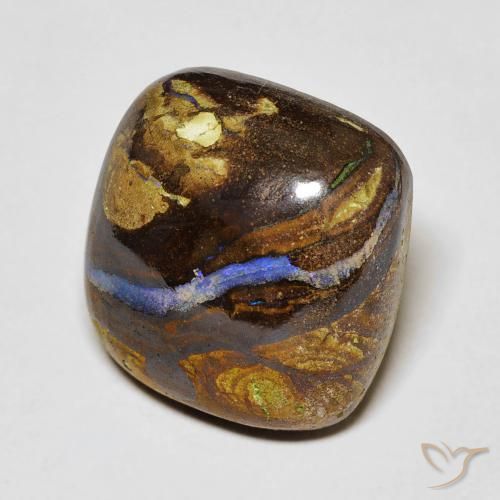 Opala de Pedra Multicolorido Natural 12.62ct, Almofada, Opaco